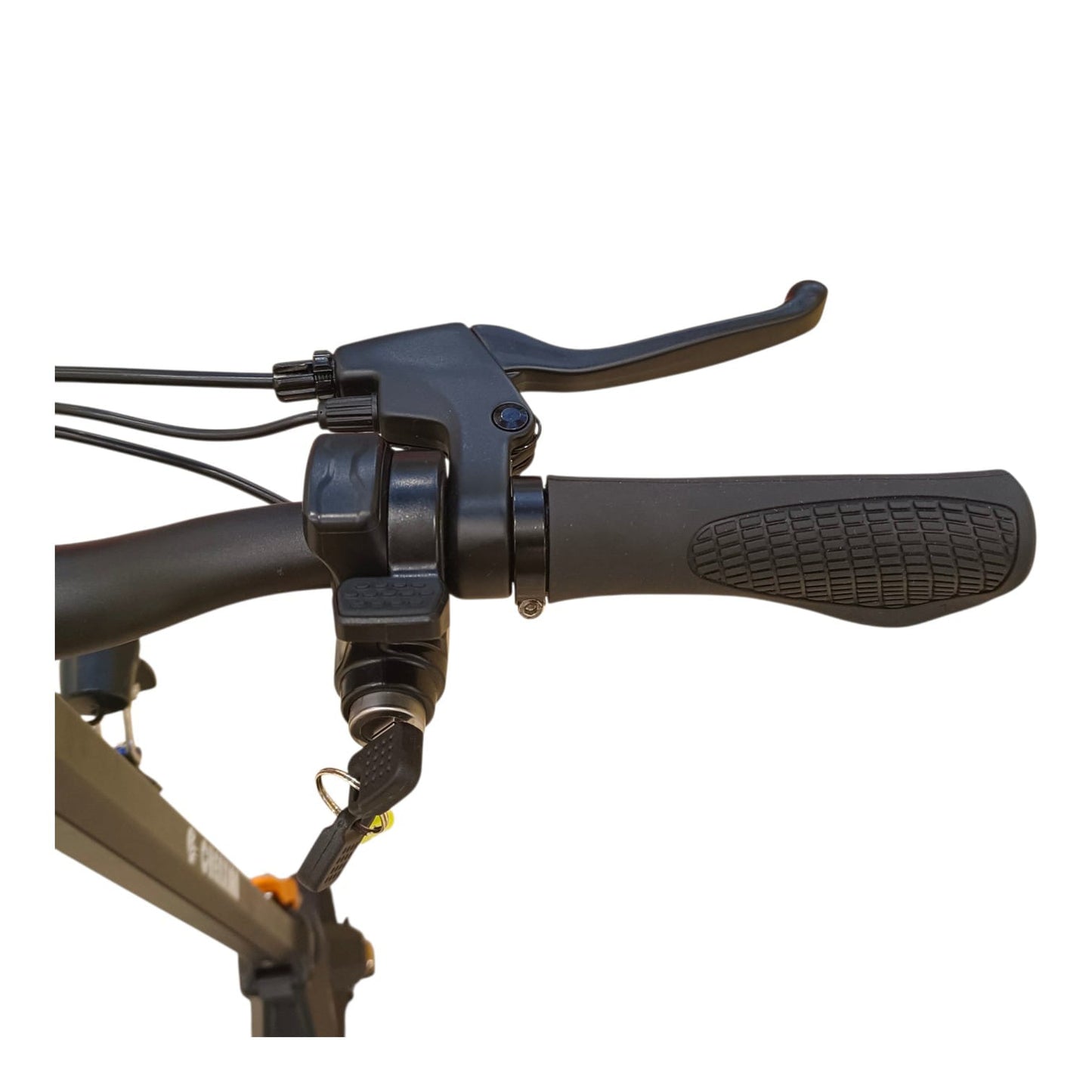 G1 electric kick scooter right handlebar brake lever and key ignition