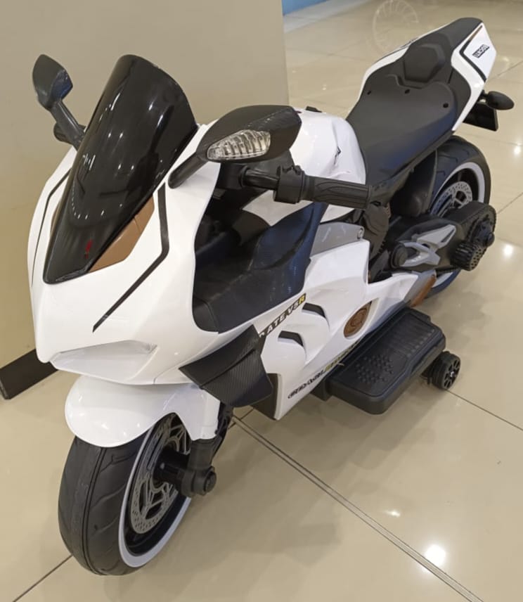 V5R Baby Electric Motor Bike-White, Original Pic