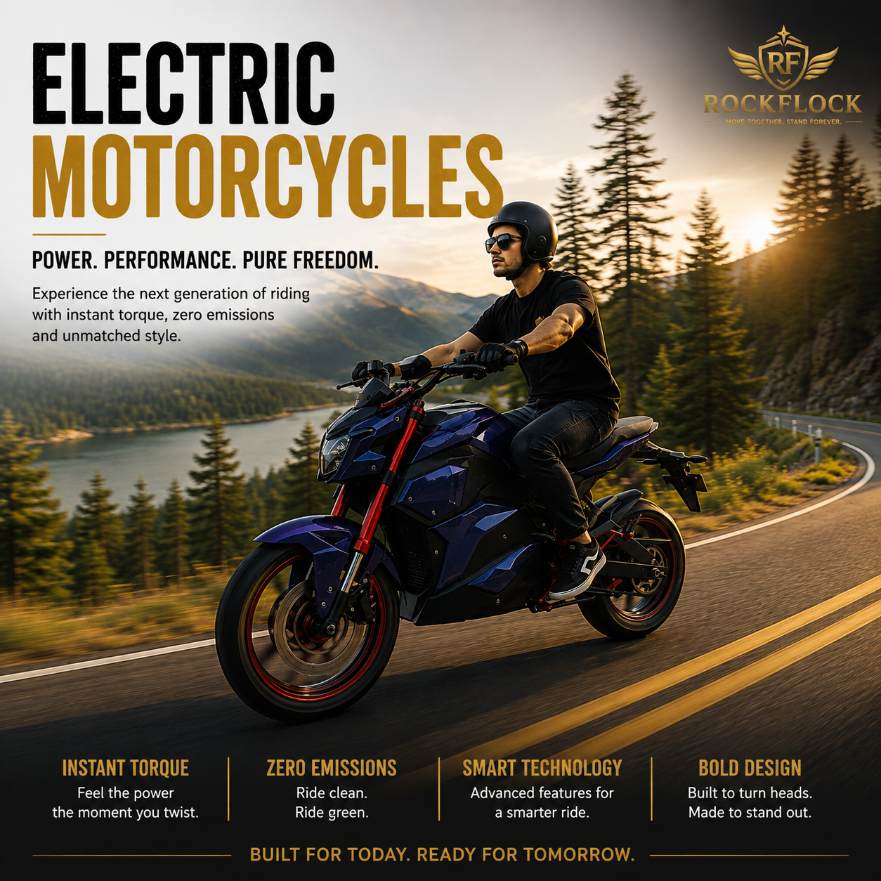 Eco-Friendly Electric Motorcycles in UAE by RockFlock for everyday transportation