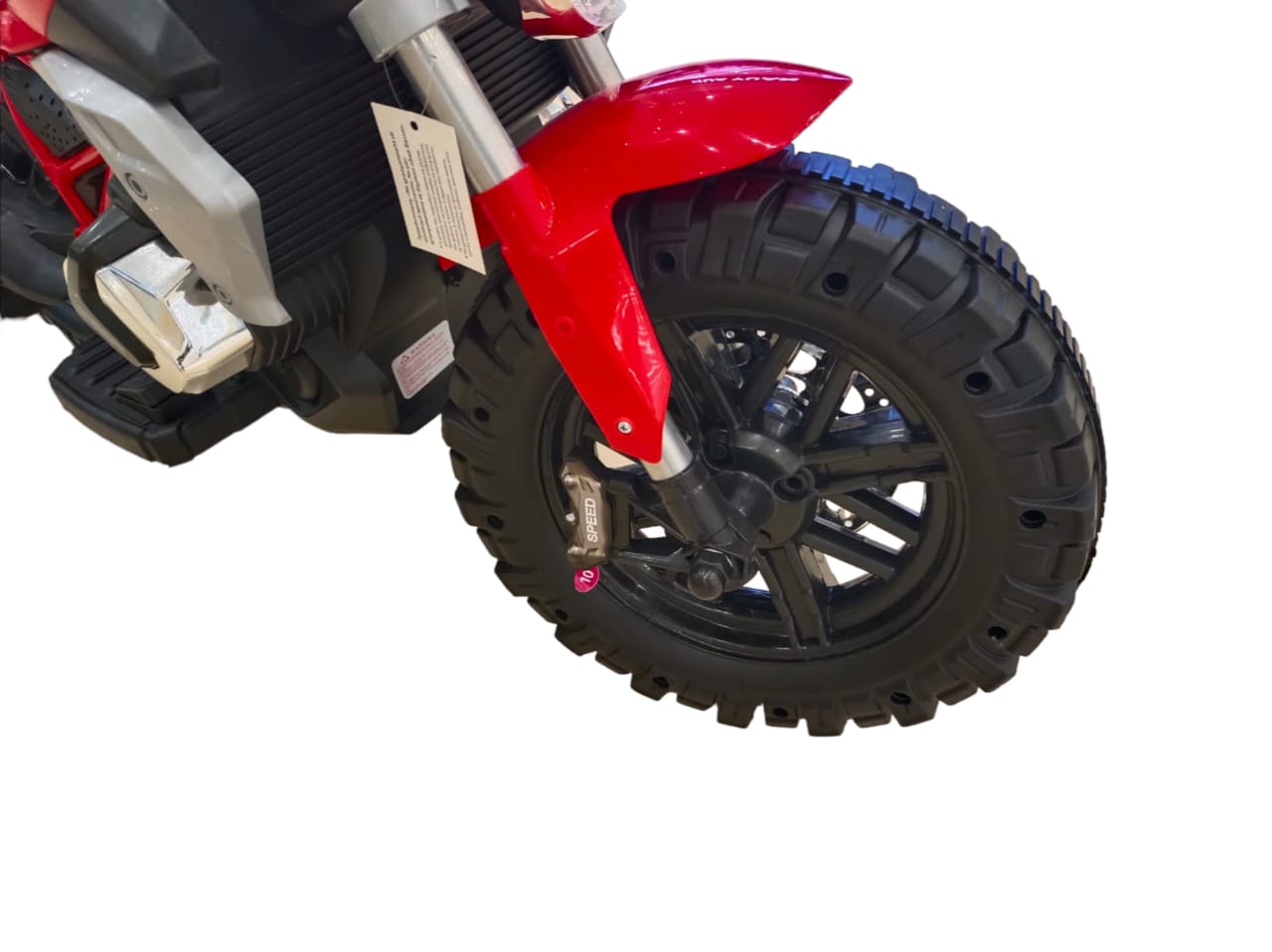 608 Baby Electric Motor Bike, Front Tire View