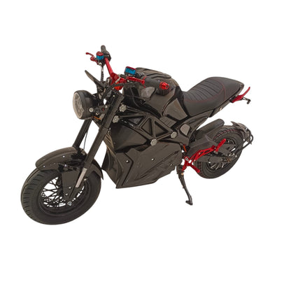 A-1 Two Seaters Stylish Electric Motorcycle black front angle