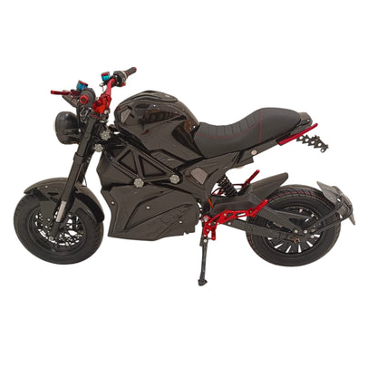 A-1 Two Seaters Stylish Electric Motorcycle black left side profile