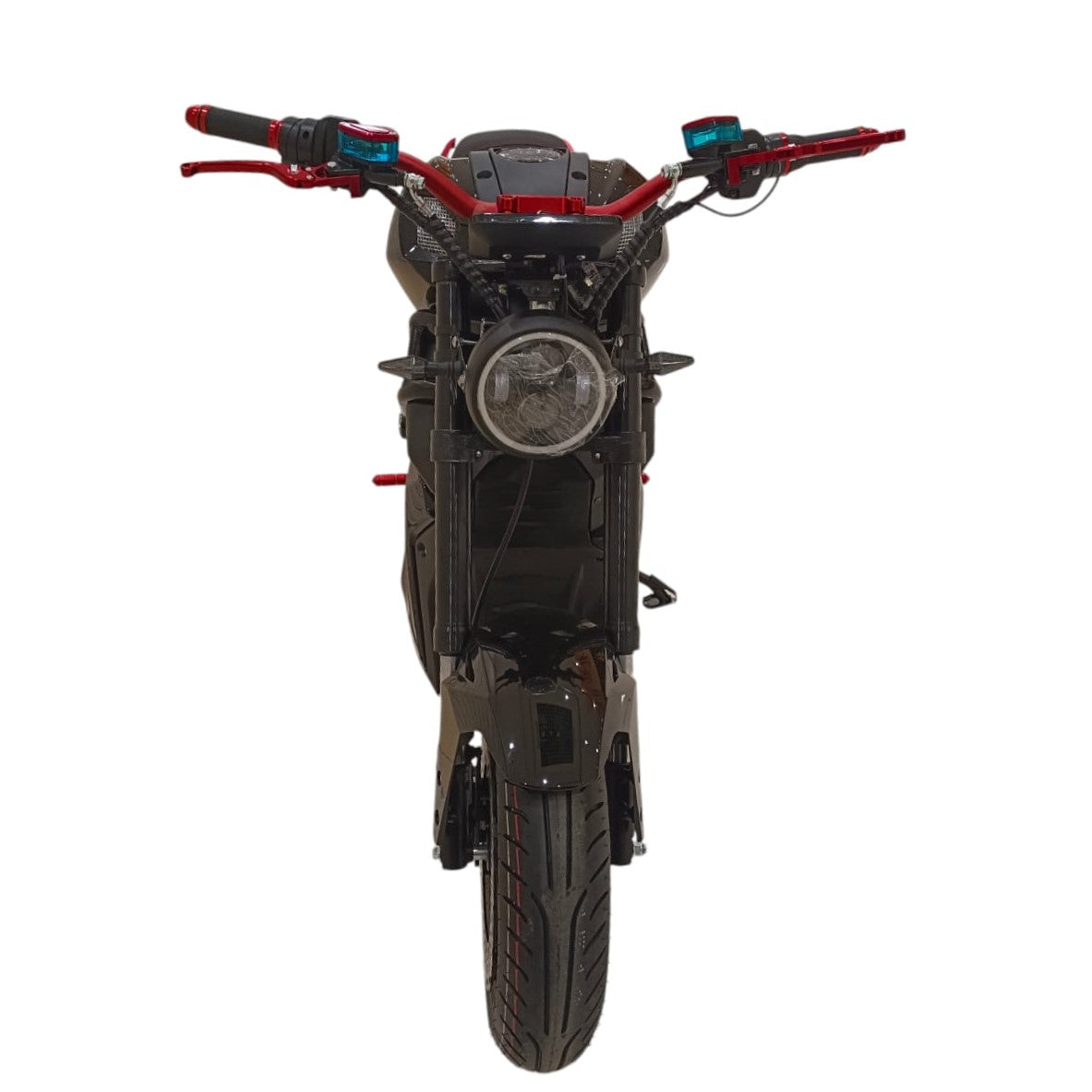 A-1 Two Seaters Stylish Electric Motorcycle front view with LED headlight