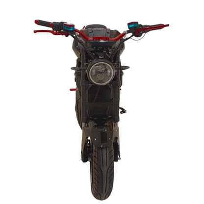 A-1 Two Seaters Stylish Electric Motorcycle front view with LED headlight
