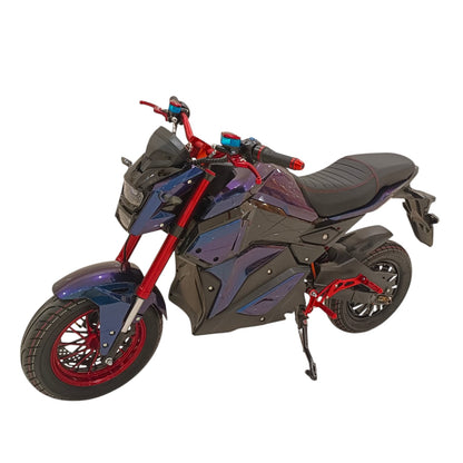 A-2 Electric Motorcycle front three-quarter view showing aggressive street styling.