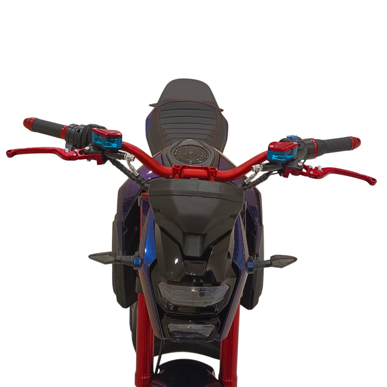 Front LED headlight design of A-2 Two Seater Electric Motorcycle.