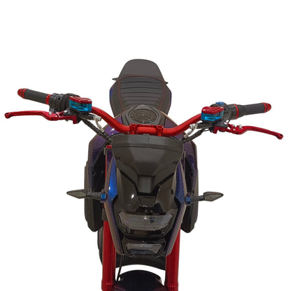 Front LED headlight design of A-2 Two Seater Electric Motorcycle.