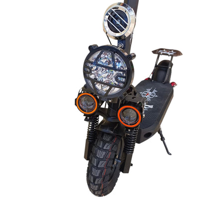 A1S LED headlight and front suspension close-up