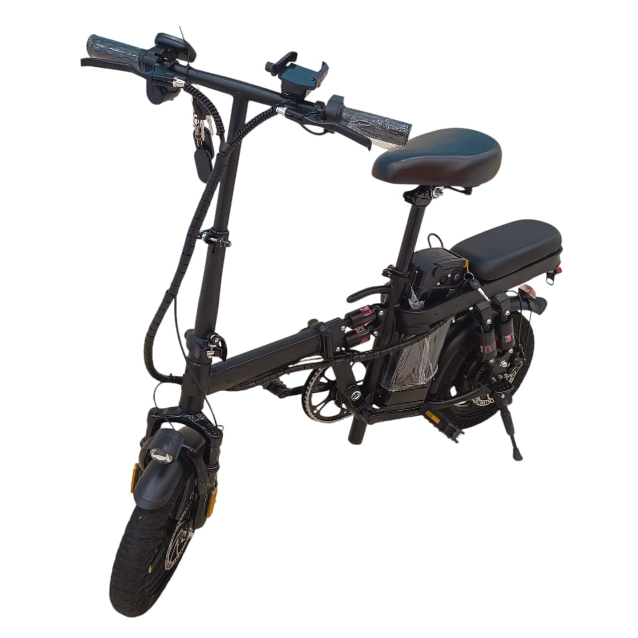 Two Seater Folding E-Bike with Pedals & Detachable Battery