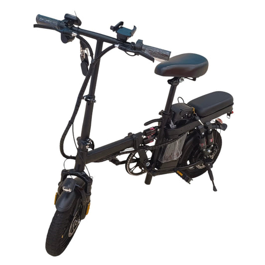 Two Seater Folding E-Bike with Pedals & Detachable Battery