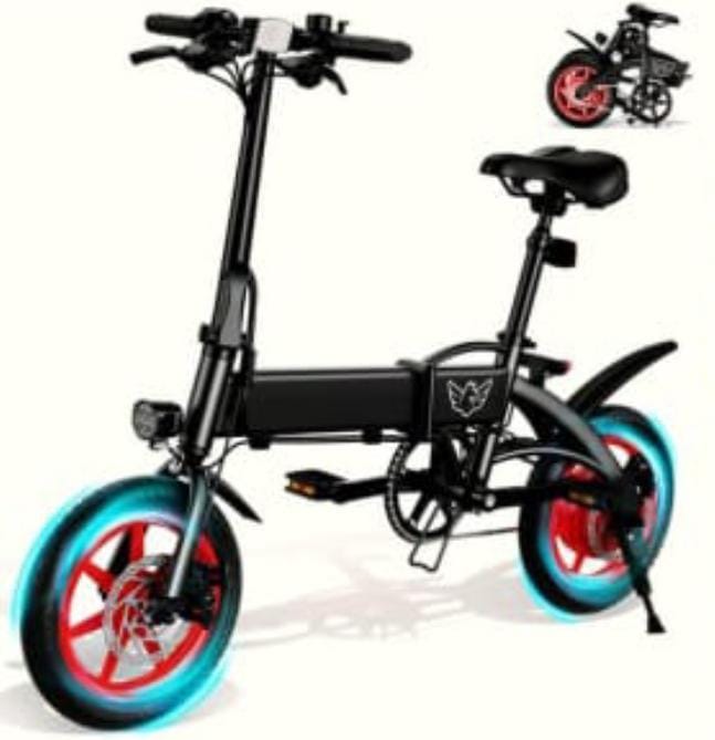 C19 Single Seater Foldable E-Bike with Pedals-GIGILHUB
