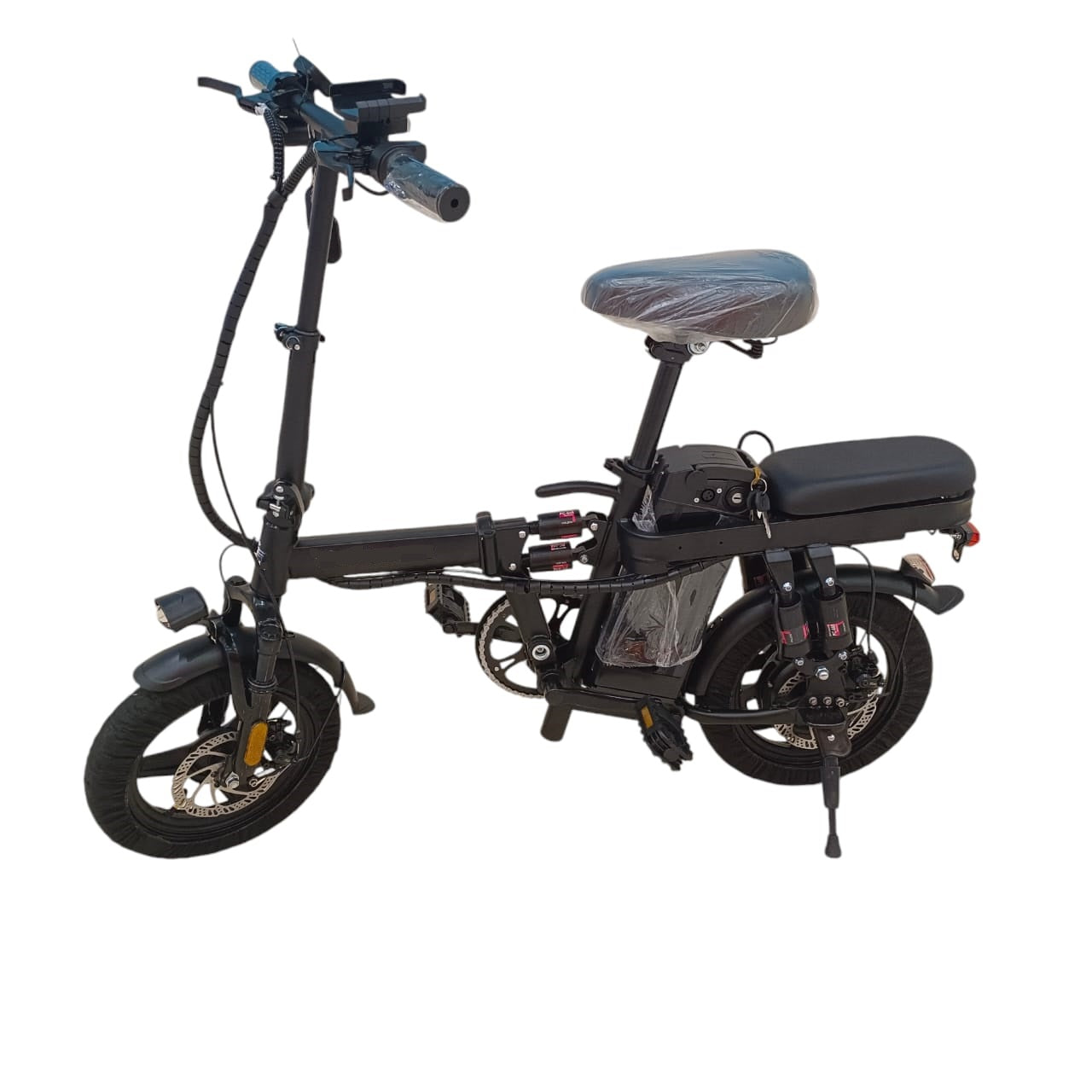 Two Seater Folding E-Bike with Pedals & Detachable Battery