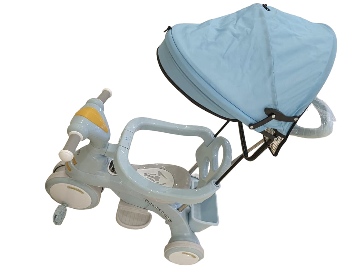Baby manual stroller, side view
