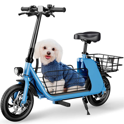 WindHorse C2 Foldable E-Scooter with Front & Rear Storage Baskets