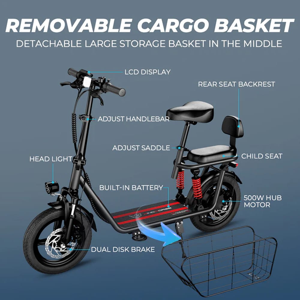 Removable cargo basket E-Scooter