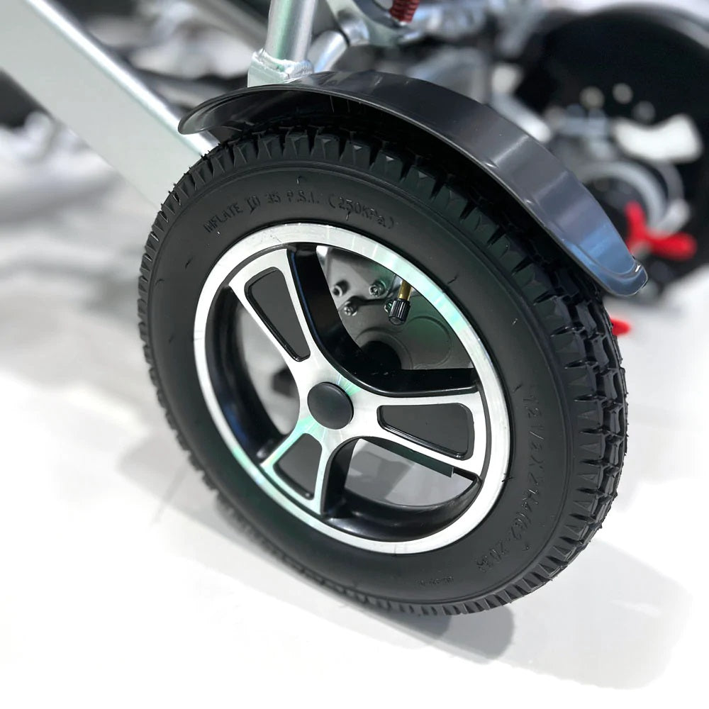 CN-6012 Remote control enabled Electric Wheel Chair -Rear Tire view