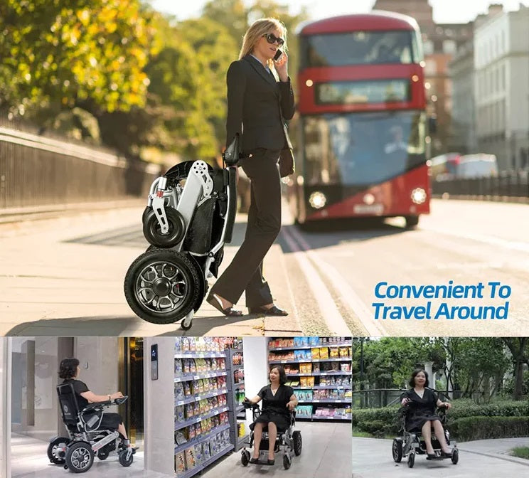 CN-6012 remote control enabled electric wheel chair- collage