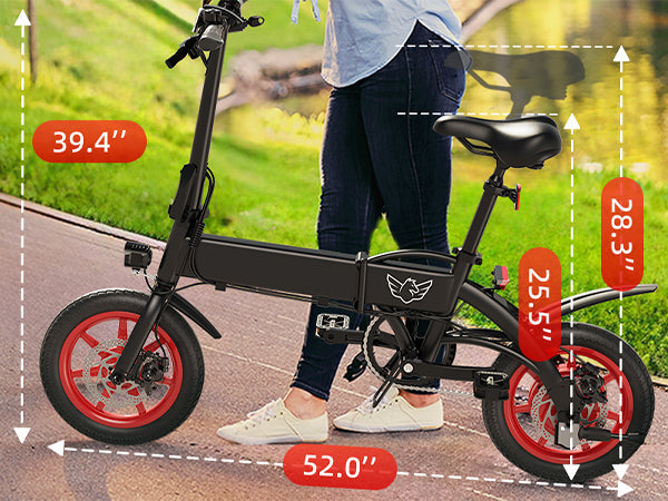 C19 Single Seater Foldable E-Bike with Pedals-GIGILHUB