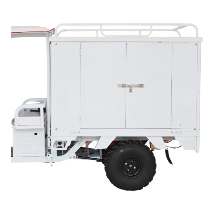Lockable rear storage cabinet of CD-1 Commercial Electric Cargo Delivery Trike