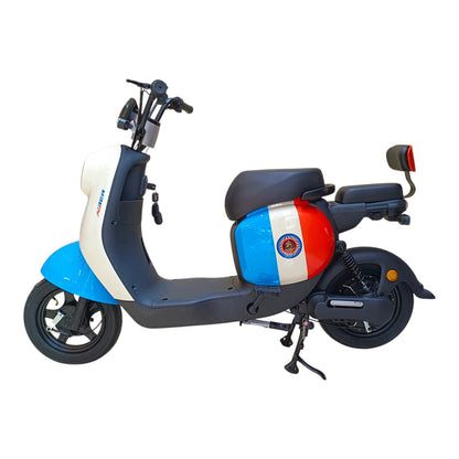 D-01 retro style dual seater e-bike for adults side view