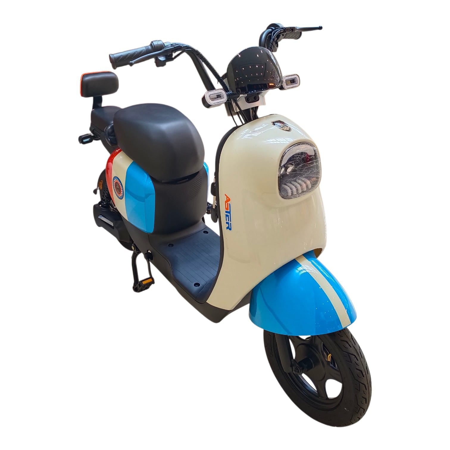 D-01 retro style electric bike for adults angled front view