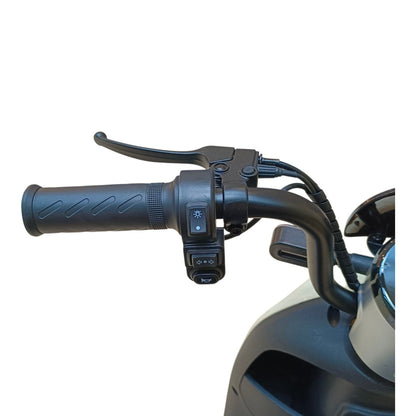 D-01 e-bike left handlebar controls with light indicator and horn switches