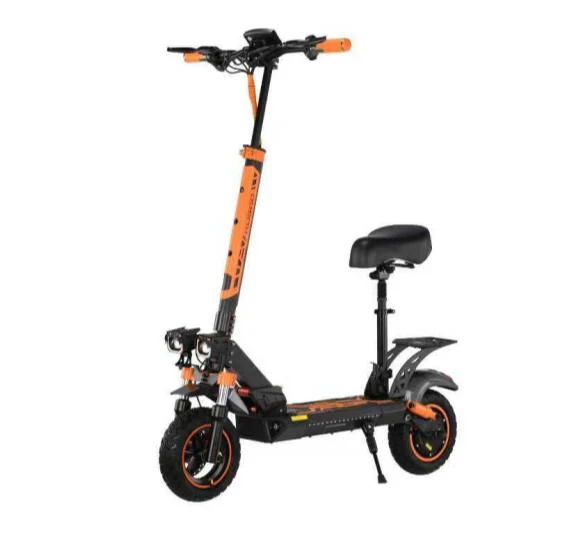 Kugoo D11 Plus electric scooter with adjustable seat front side view
