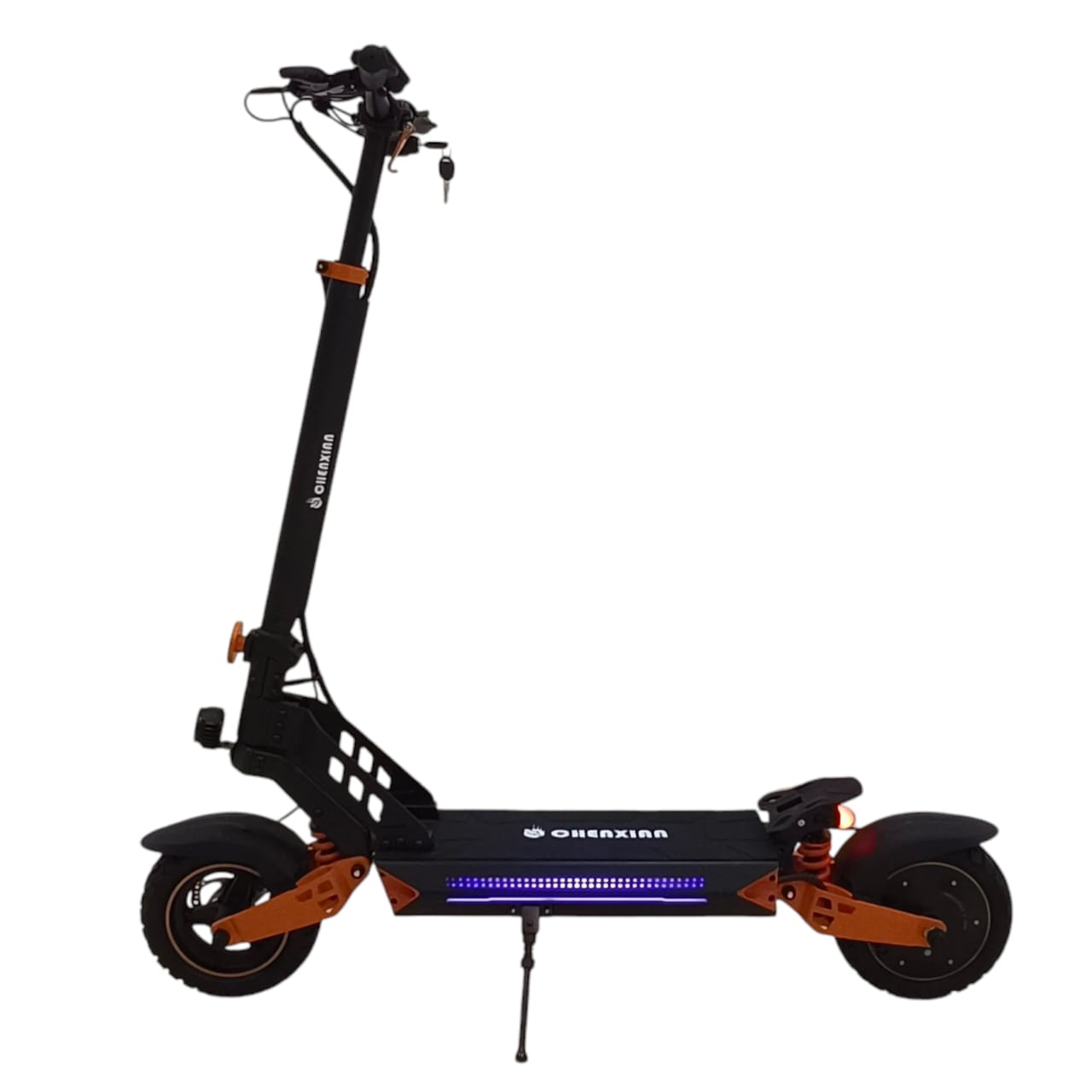 D2 Fast Speed E-Scooter with heavy suspension side view