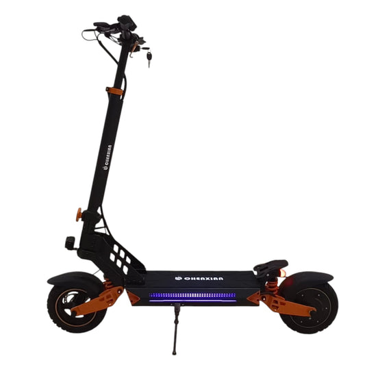 D2 Fast Speed E-Scooter with heavy suspension side view
