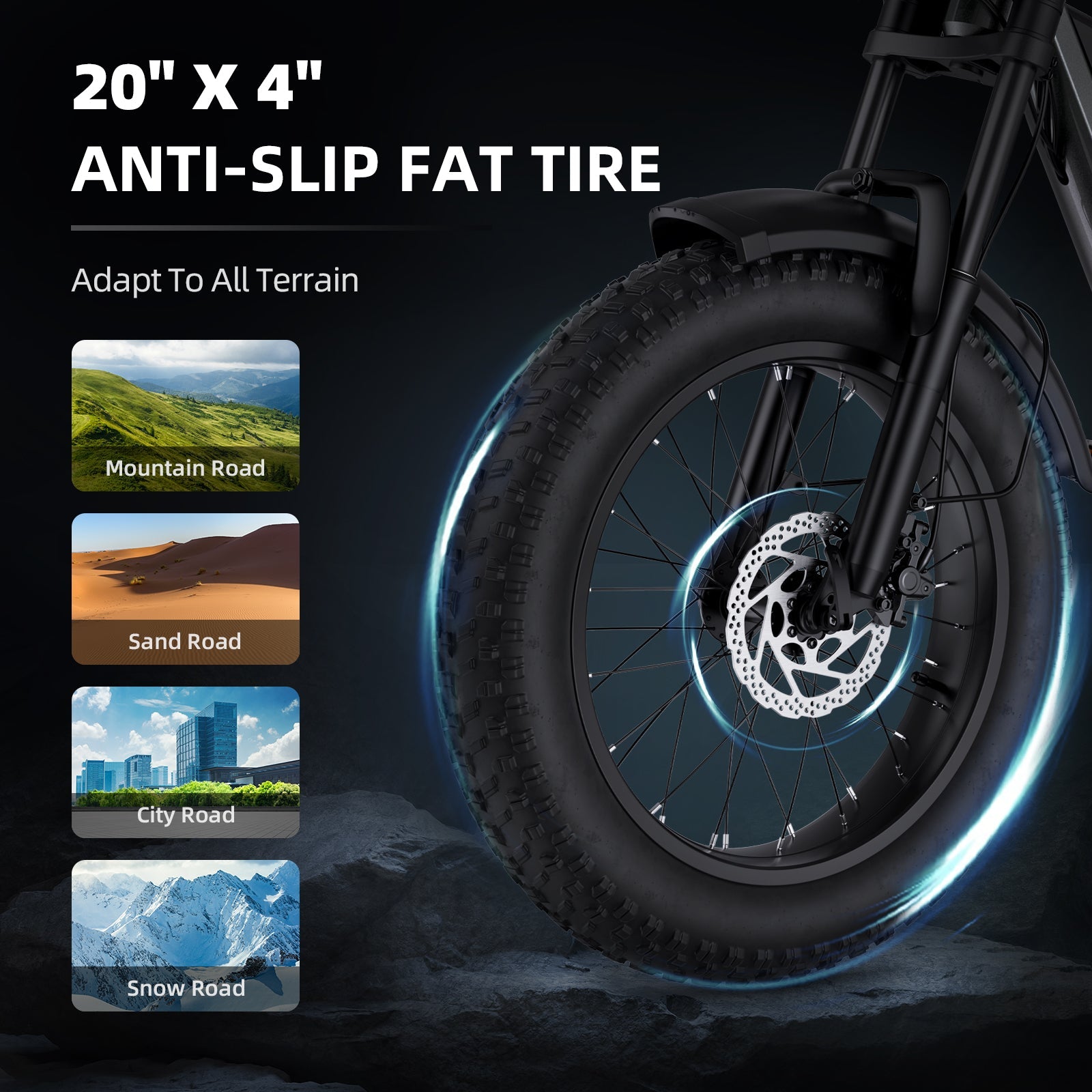 D3 20*4 fat Tires Highlights