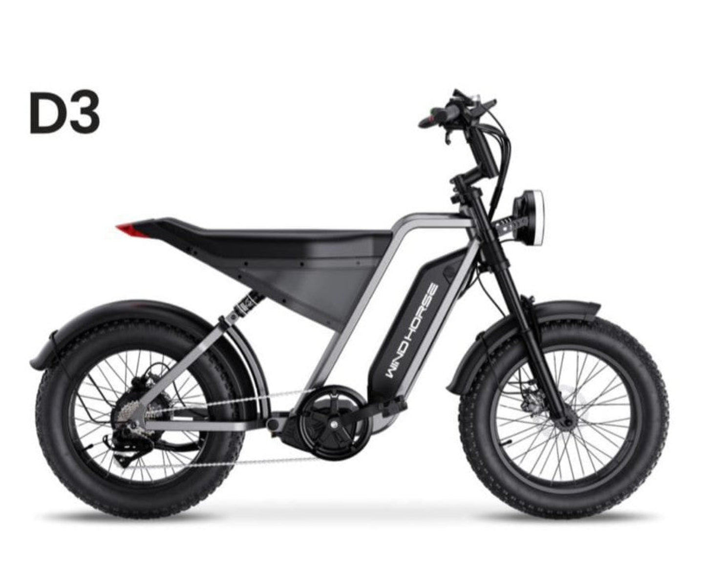 WindHorse D3 Fat Tires Off Road E-Bike Side Profile