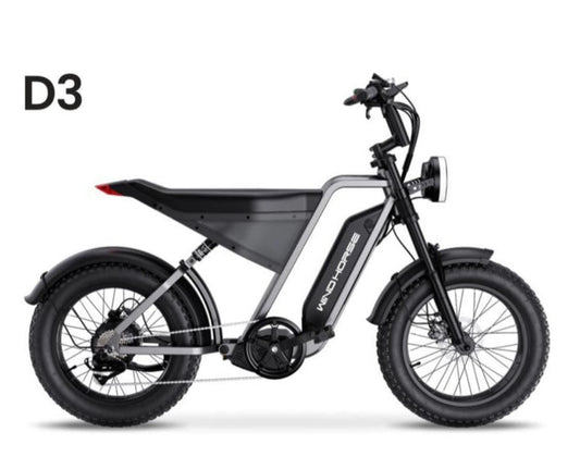 WindHorse D3 Fat Tires Off Road E-Bike Side Profile