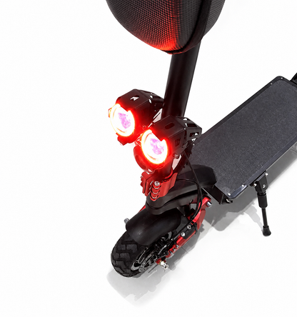 DK-30 Dual Drive Adventure E-Scooter dual LED headlights illuminated