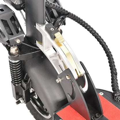 E10-T13 Pro reinforced folding mechanism close-up