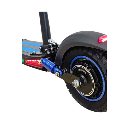 E10 Pro Foldable E-Scooter with Seat rear suspension and 1000W hub motor close-up