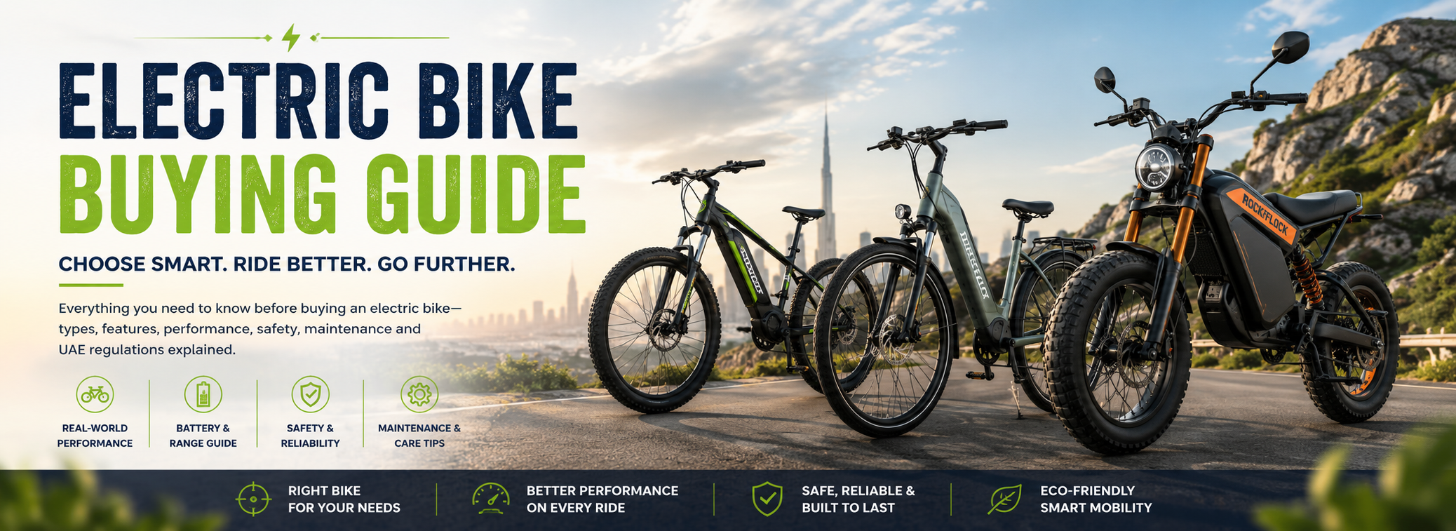 Electric Bike Buying Guide with commuter, adventure and mountain e-bikes