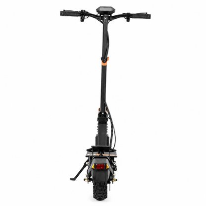 KUGOO F1 Pro electric scooter rear view with brake light and wide handlebars