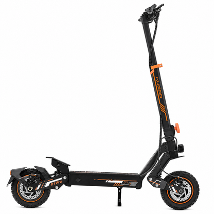 KUGOO F1 Pro 800W electric scooter side profile with wide deck and disc brakes
