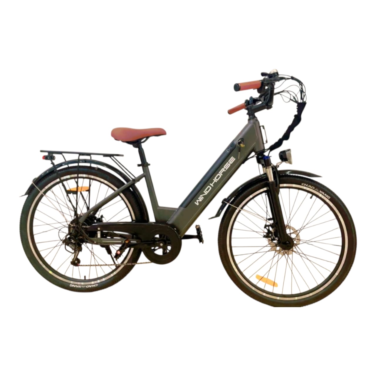 WindHorse F2 electric bicycle gray color side view