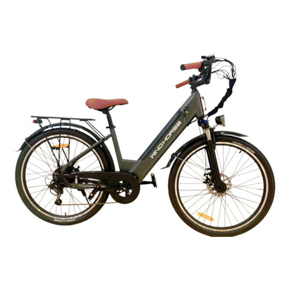 WindHorse F2 electric bicycle gray color side view