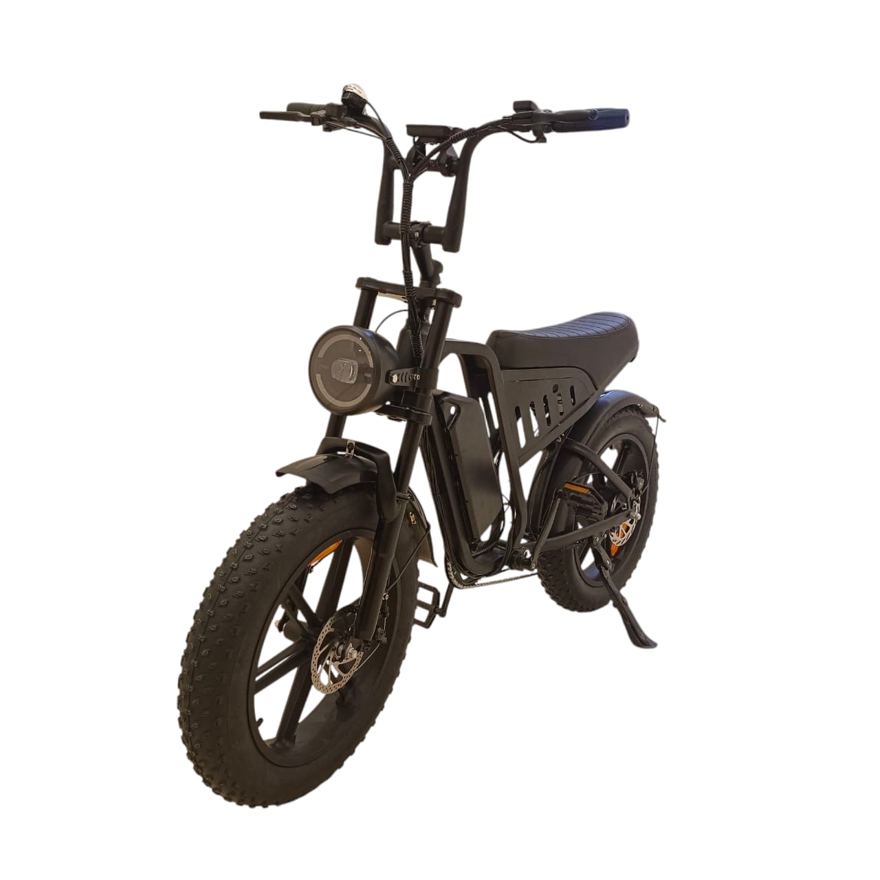 F6 Fat Tire Electric Bike Front Three-Quarter View