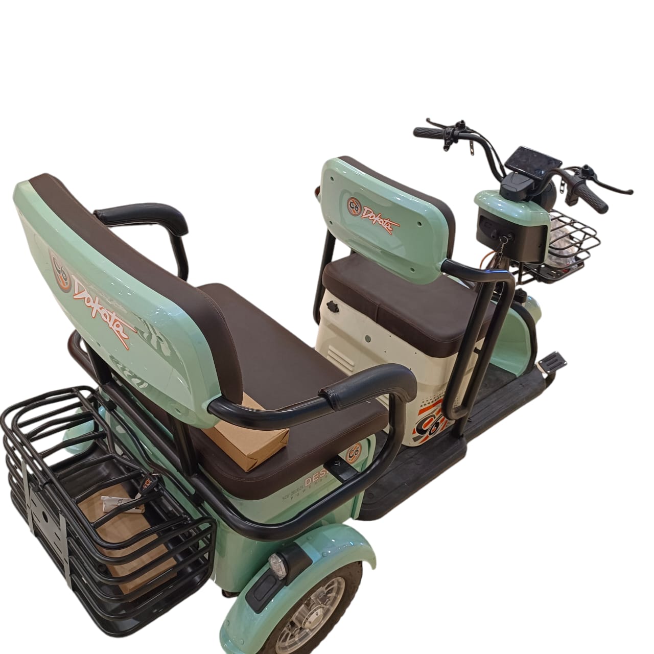 Rear luggage platform and passenger seating of F7B family electric buggy