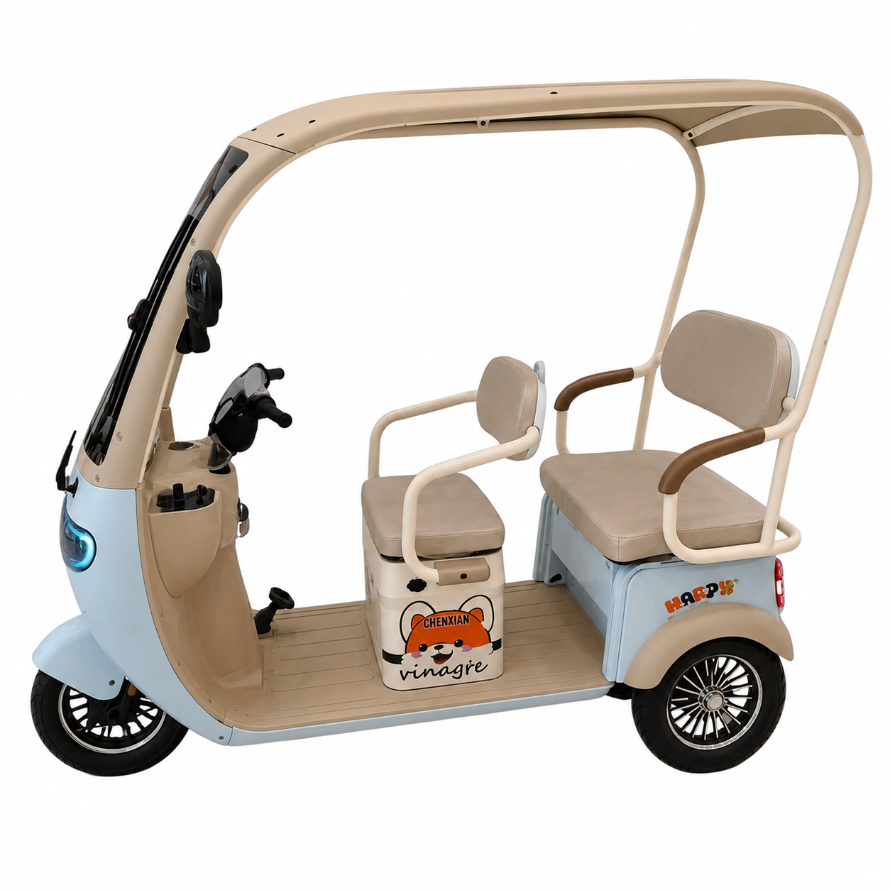 F7C Tri-Wheel Multi-Seater Family Buggy With Roof front left view