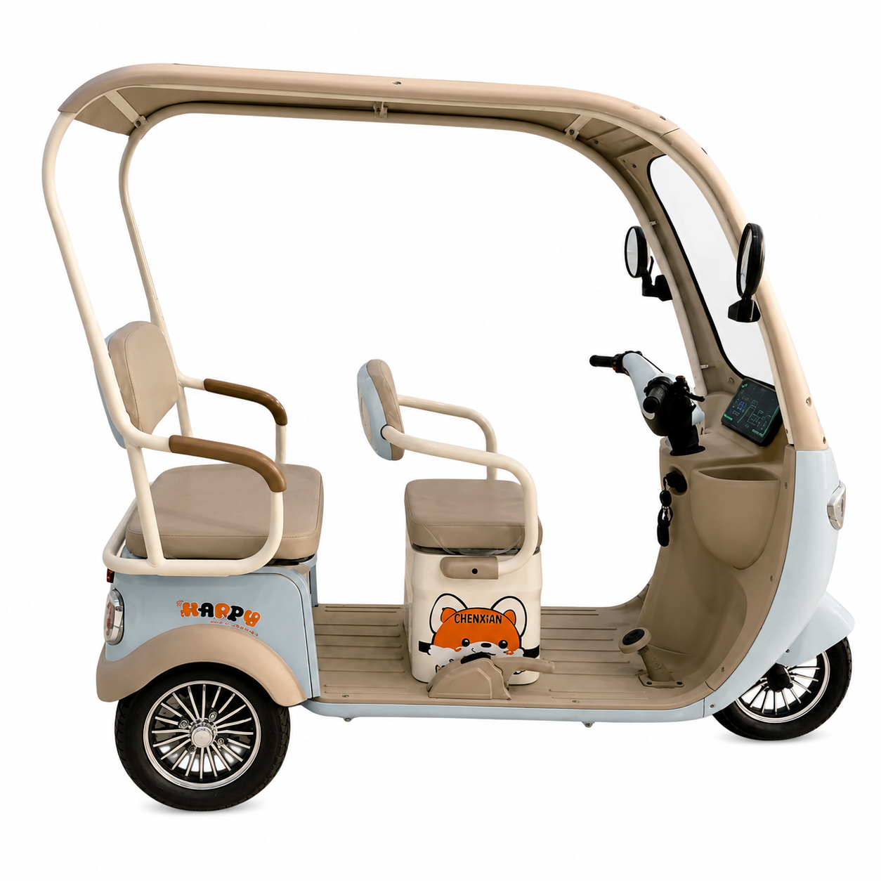 F7C 3-seater electric family buggy side profile