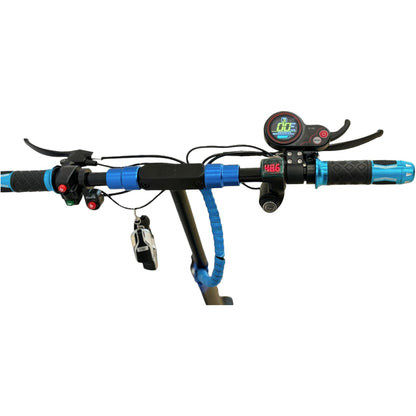 Blue E10-T13 Pro Handle Bar view