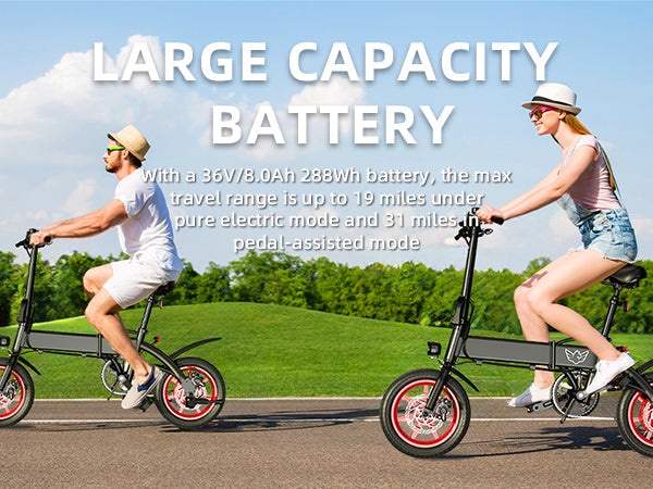 C19 Single Seater Foldable E-Bike with Pedals-GIGILHUB