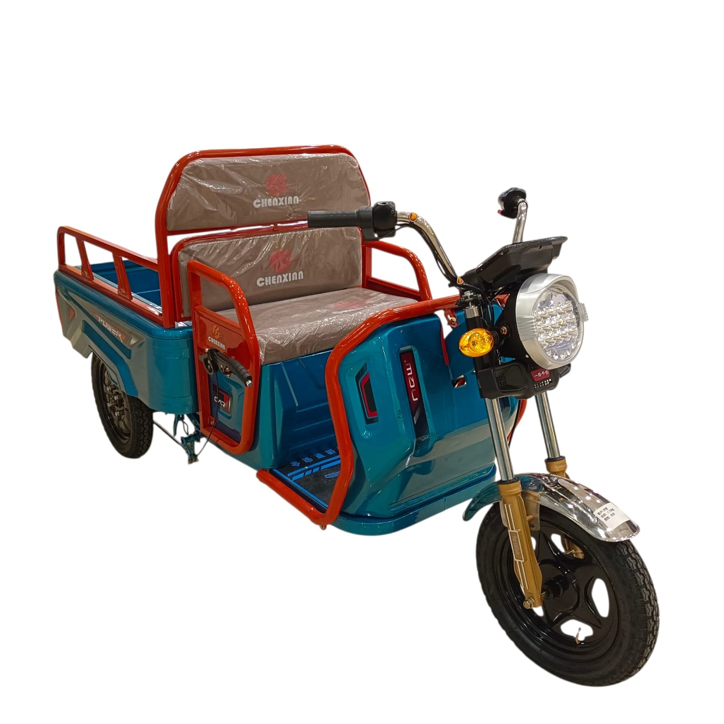 Compact 1.1 MTR Electric Tuk-Tuk Cargo Tricycle with high-capacity rear cargo box for commercial deliveries and last-mile transportation