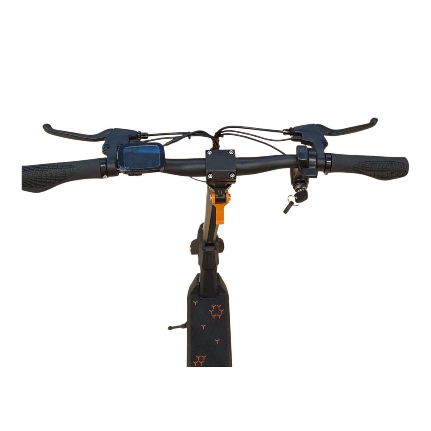 G1 electric kick scooter handlebar controls and LCD display