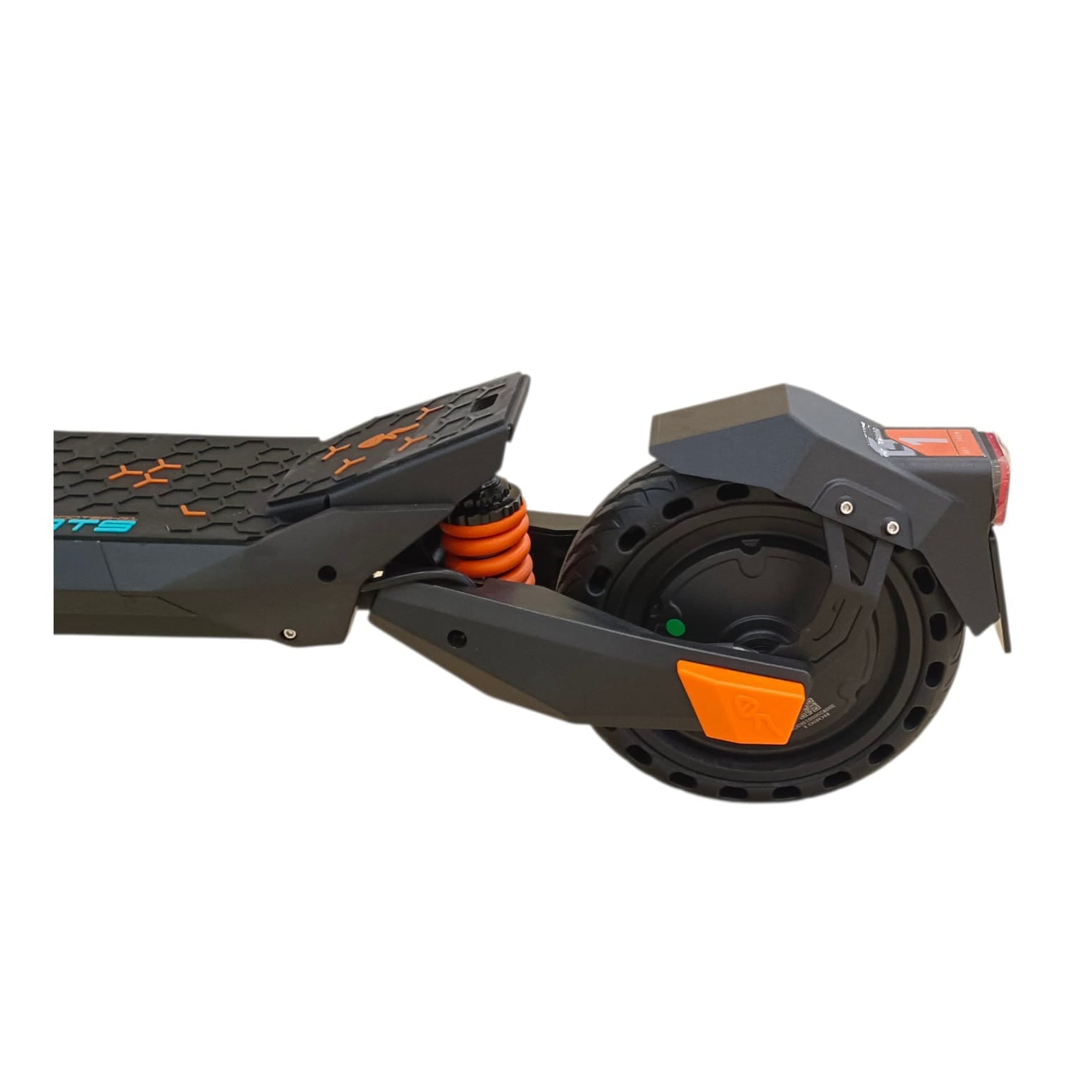 G1 foldable electric scooter rear suspension and solid rear tire