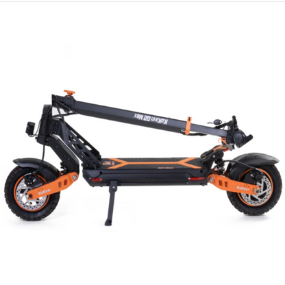 Foldable Kugoo G2 Max electric scooter folded for storage